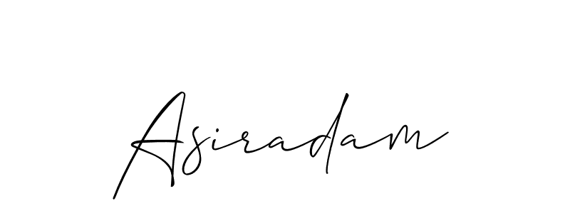 Asiradam stylish signature style. Best Handwritten Sign (Allison_Script) for my name. Handwritten Signature Collection Ideas for my name Asiradam. Asiradam signature style 2 images and pictures png