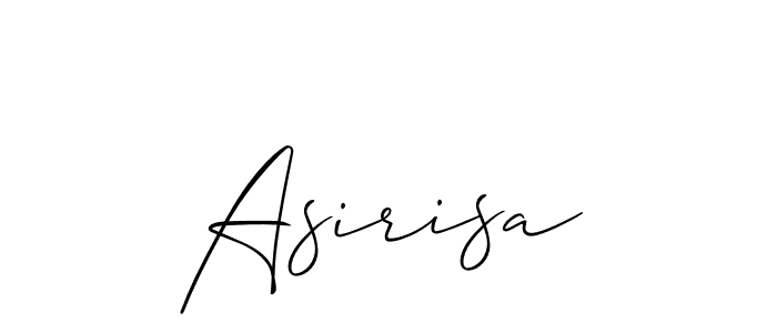 How to make Asirisa signature? Allison_Script is a professional autograph style. Create handwritten signature for Asirisa name. Asirisa signature style 2 images and pictures png