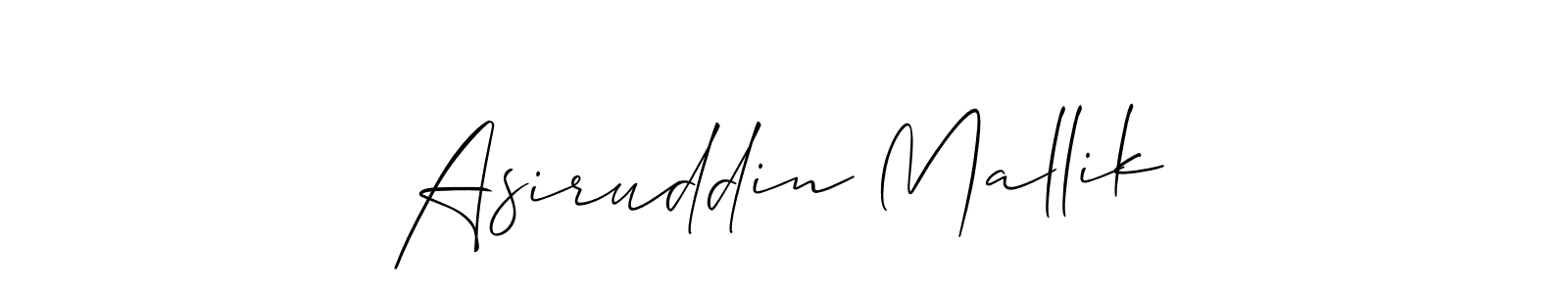 You should practise on your own different ways (Allison_Script) to write your name (Asiruddin Mallik) in signature. don't let someone else do it for you. Asiruddin Mallik signature style 2 images and pictures png