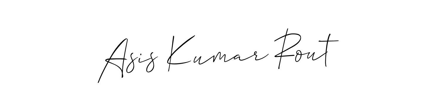 This is the best signature style for the Asis Kumar Rout name. Also you like these signature font (Allison_Script). Mix name signature. Asis Kumar Rout signature style 2 images and pictures png