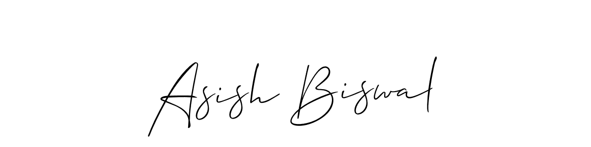 Make a beautiful signature design for name Asish Biswal. With this signature (Allison_Script) style, you can create a handwritten signature for free. Asish Biswal signature style 2 images and pictures png