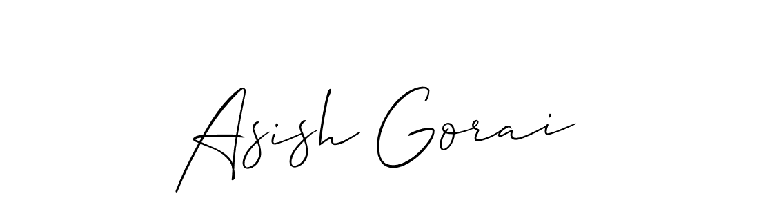 Asish Gorai stylish signature style. Best Handwritten Sign (Allison_Script) for my name. Handwritten Signature Collection Ideas for my name Asish Gorai. Asish Gorai signature style 2 images and pictures png