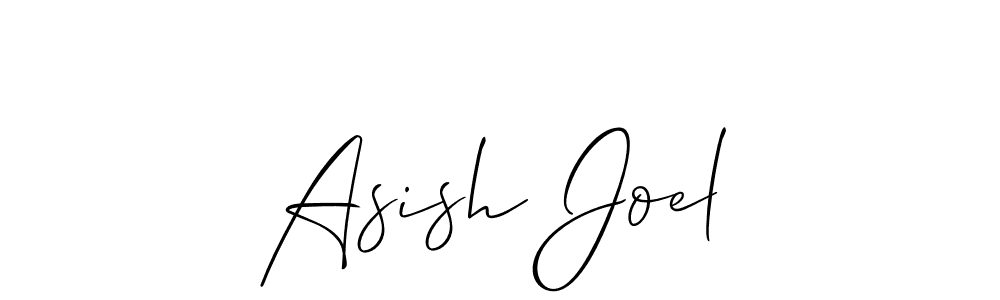 How to make Asish Joel signature? Allison_Script is a professional autograph style. Create handwritten signature for Asish Joel name. Asish Joel signature style 2 images and pictures png