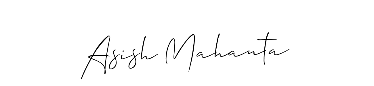 The best way (Allison_Script) to make a short signature is to pick only two or three words in your name. The name Asish Mahanta include a total of six letters. For converting this name. Asish Mahanta signature style 2 images and pictures png