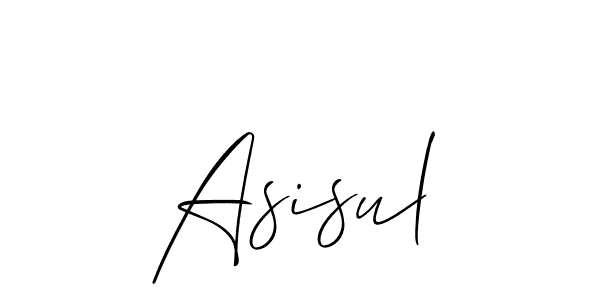 The best way (Allison_Script) to make a short signature is to pick only two or three words in your name. The name Asisul include a total of six letters. For converting this name. Asisul signature style 2 images and pictures png