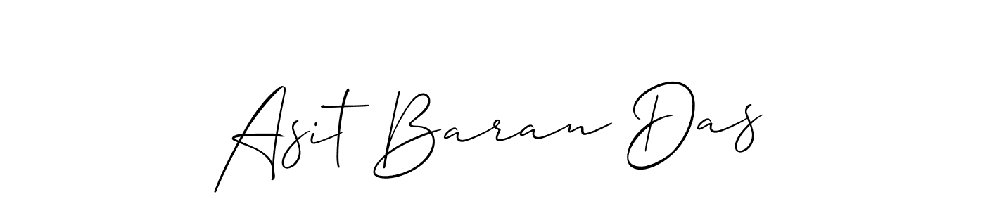 Make a beautiful signature design for name Asit Baran Das. With this signature (Allison_Script) style, you can create a handwritten signature for free. Asit Baran Das signature style 2 images and pictures png