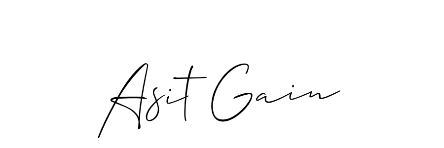 Use a signature maker to create a handwritten signature online. With this signature software, you can design (Allison_Script) your own signature for name Asit Gain. Asit Gain signature style 2 images and pictures png