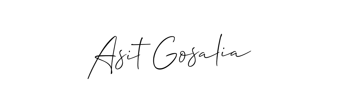 Make a beautiful signature design for name Asit Gosalia. With this signature (Allison_Script) style, you can create a handwritten signature for free. Asit Gosalia signature style 2 images and pictures png