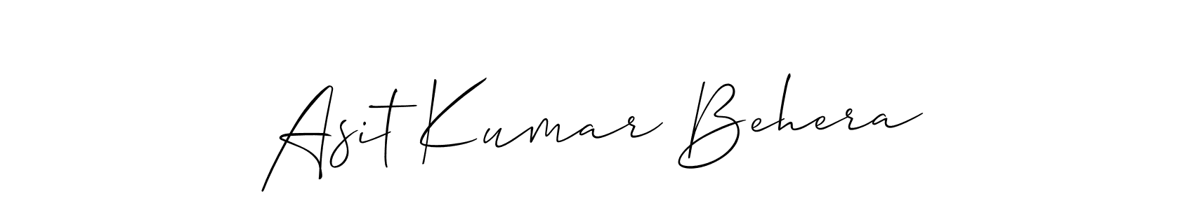 It looks lik you need a new signature style for name Asit Kumar Behera. Design unique handwritten (Allison_Script) signature with our free signature maker in just a few clicks. Asit Kumar Behera signature style 2 images and pictures png