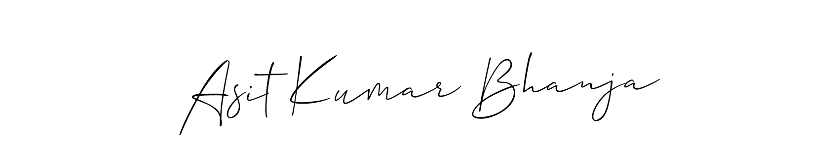 You should practise on your own different ways (Allison_Script) to write your name (Asit Kumar Bhanja) in signature. don't let someone else do it for you. Asit Kumar Bhanja signature style 2 images and pictures png
