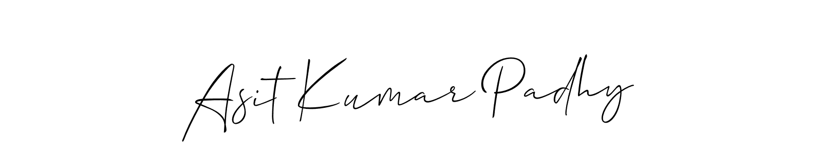 if you are searching for the best signature style for your name Asit Kumar Padhy. so please give up your signature search. here we have designed multiple signature styles  using Allison_Script. Asit Kumar Padhy signature style 2 images and pictures png