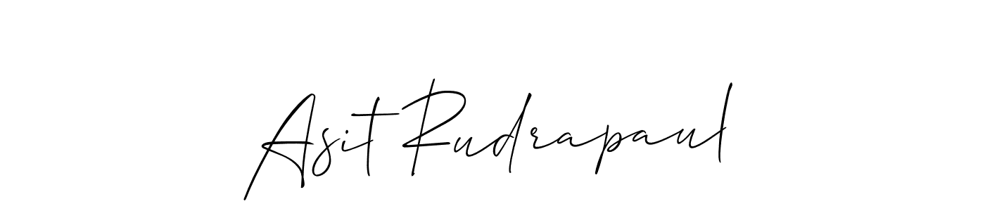 How to make Asit Rudrapaul name signature. Use Allison_Script style for creating short signs online. This is the latest handwritten sign. Asit Rudrapaul signature style 2 images and pictures png