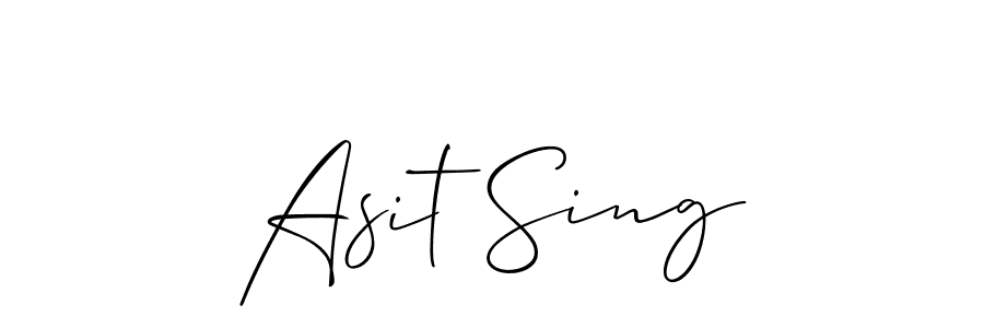 Design your own signature with our free online signature maker. With this signature software, you can create a handwritten (Allison_Script) signature for name Asit Sing. Asit Sing signature style 2 images and pictures png