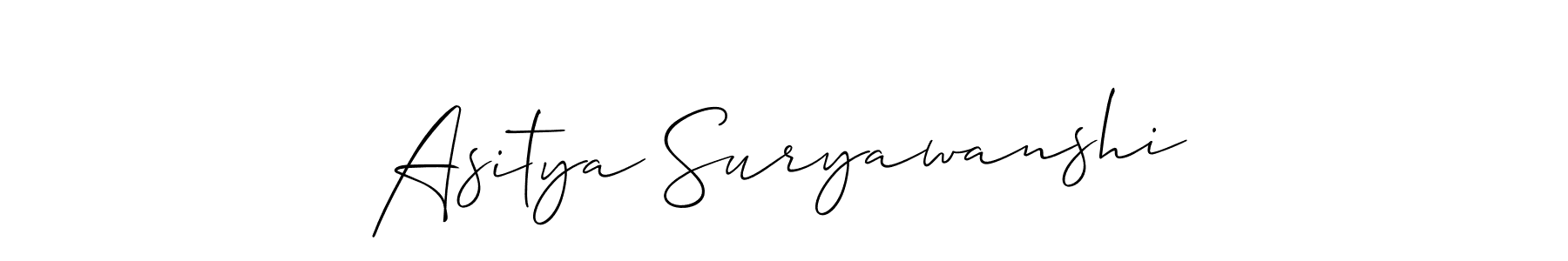 This is the best signature style for the Asitya Suryawanshi name. Also you like these signature font (Allison_Script). Mix name signature. Asitya Suryawanshi signature style 2 images and pictures png