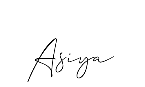 Make a beautiful signature design for name Asiya. With this signature (Allison_Script) style, you can create a handwritten signature for free. Asiya signature style 2 images and pictures png