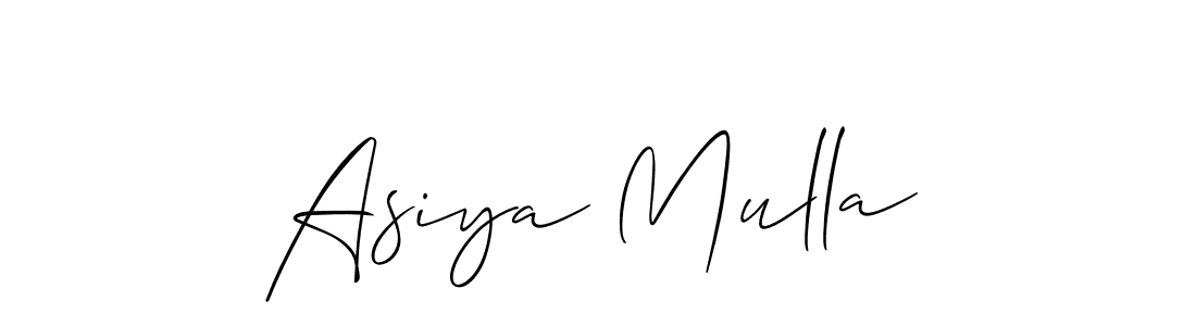 Also You can easily find your signature by using the search form. We will create Asiya Mulla name handwritten signature images for you free of cost using Allison_Script sign style. Asiya Mulla signature style 2 images and pictures png