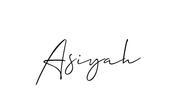 if you are searching for the best signature style for your name Asiyah. so please give up your signature search. here we have designed multiple signature styles  using Allison_Script. Asiyah signature style 2 images and pictures png