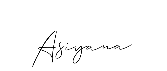 if you are searching for the best signature style for your name Asiyana. so please give up your signature search. here we have designed multiple signature styles  using Allison_Script. Asiyana signature style 2 images and pictures png