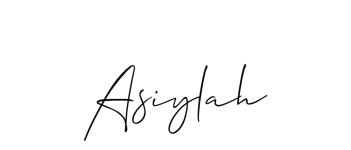 How to Draw Asiylah signature style? Allison_Script is a latest design signature styles for name Asiylah. Asiylah signature style 2 images and pictures png