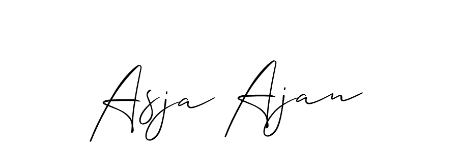 Make a beautiful signature design for name Asja Ajan. With this signature (Allison_Script) style, you can create a handwritten signature for free. Asja Ajan signature style 2 images and pictures png