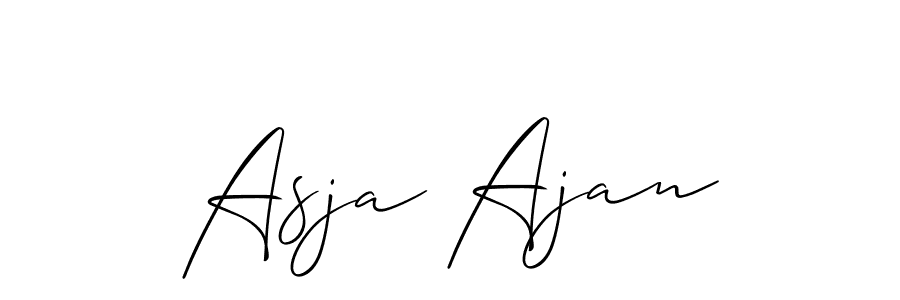 Make a beautiful signature design for name Asja Ajan. With this signature (Allison_Script) style, you can create a handwritten signature for free. Asja Ajan signature style 2 images and pictures png