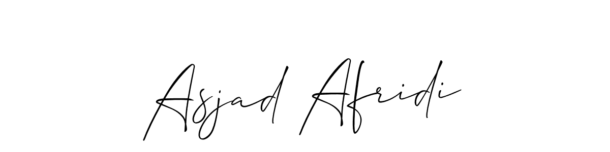 Make a beautiful signature design for name Asjad Afridi. With this signature (Allison_Script) style, you can create a handwritten signature for free. Asjad Afridi signature style 2 images and pictures png