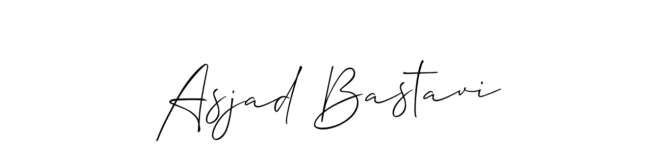 The best way (Allison_Script) to make a short signature is to pick only two or three words in your name. The name Asjad Bastavi include a total of six letters. For converting this name. Asjad Bastavi signature style 2 images and pictures png