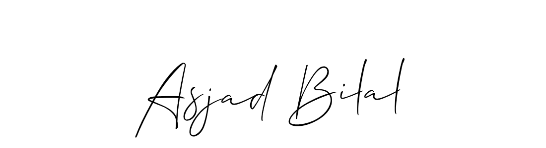 How to Draw Asjad Bilal signature style? Allison_Script is a latest design signature styles for name Asjad Bilal. Asjad Bilal signature style 2 images and pictures png