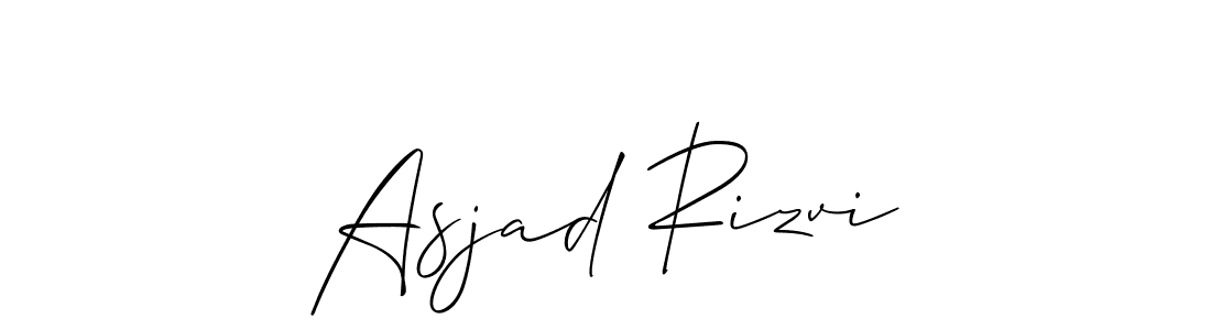 Allison_Script is a professional signature style that is perfect for those who want to add a touch of class to their signature. It is also a great choice for those who want to make their signature more unique. Get Asjad Rizvi name to fancy signature for free. Asjad Rizvi signature style 2 images and pictures png