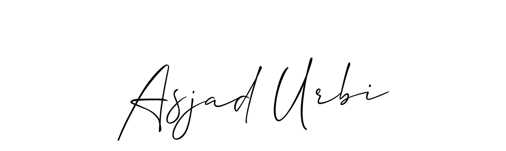 How to make Asjad Urbi signature? Allison_Script is a professional autograph style. Create handwritten signature for Asjad Urbi name. Asjad Urbi signature style 2 images and pictures png