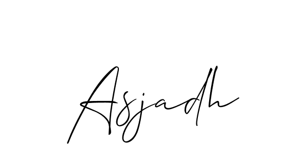 How to make Asjadh name signature. Use Allison_Script style for creating short signs online. This is the latest handwritten sign. Asjadh signature style 2 images and pictures png