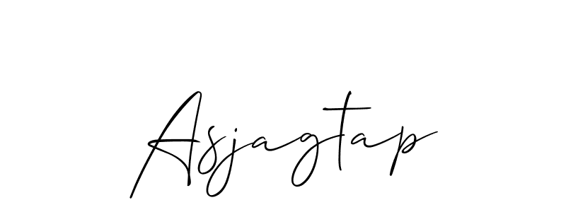Create a beautiful signature design for name Asjagtap. With this signature (Allison_Script) fonts, you can make a handwritten signature for free. Asjagtap signature style 2 images and pictures png