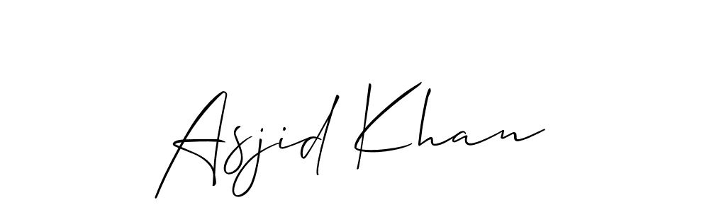Make a beautiful signature design for name Asjid Khan. Use this online signature maker to create a handwritten signature for free. Asjid Khan signature style 2 images and pictures png