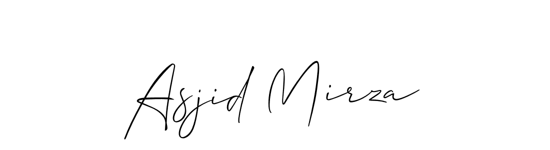 The best way (Allison_Script) to make a short signature is to pick only two or three words in your name. The name Asjid Mirza include a total of six letters. For converting this name. Asjid Mirza signature style 2 images and pictures png