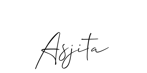 How to Draw Asjita signature style? Allison_Script is a latest design signature styles for name Asjita. Asjita signature style 2 images and pictures png
