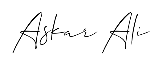Practice writing Askar Ali with the flow of Allison_Script lettering. A fantastic source of inspiration for developing your personal signature style. Askar Ali signature style 2 images and pictures png