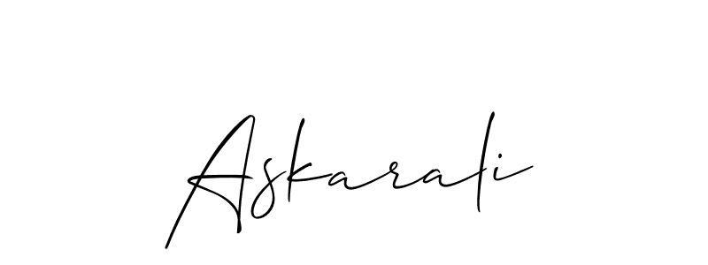 How to Draw Askarali signature style? Allison_Script is a latest design signature styles for name Askarali. Askarali signature style 2 images and pictures png