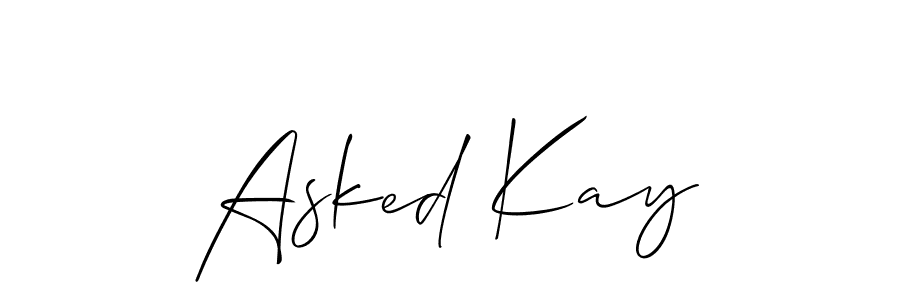 Best and Professional Signature Style for Asked Kay. Allison_Script Best Signature Style Collection. Asked Kay signature style 2 images and pictures png