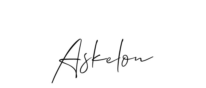 It looks lik you need a new signature style for name Askelon. Design unique handwritten (Allison_Script) signature with our free signature maker in just a few clicks. Askelon signature style 2 images and pictures png