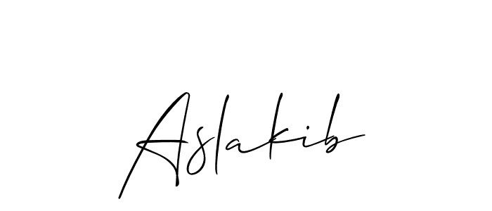 Also You can easily find your signature by using the search form. We will create Aslakib name handwritten signature images for you free of cost using Allison_Script sign style. Aslakib signature style 2 images and pictures png