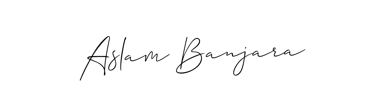 Make a short Aslam Banjara signature style. Manage your documents anywhere anytime using Allison_Script. Create and add eSignatures, submit forms, share and send files easily. Aslam Banjara signature style 2 images and pictures png