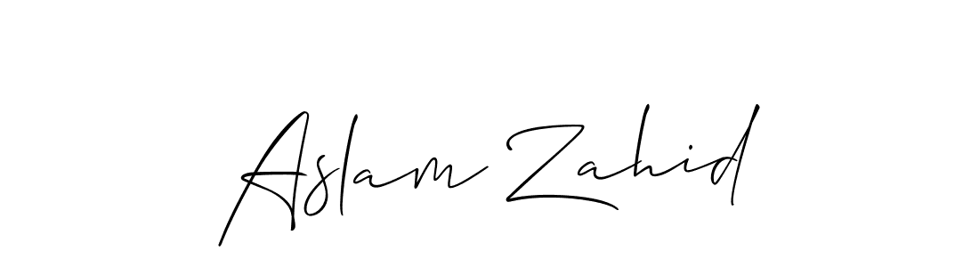 Make a short Aslam Zahid signature style. Manage your documents anywhere anytime using Allison_Script. Create and add eSignatures, submit forms, share and send files easily. Aslam Zahid signature style 2 images and pictures png
