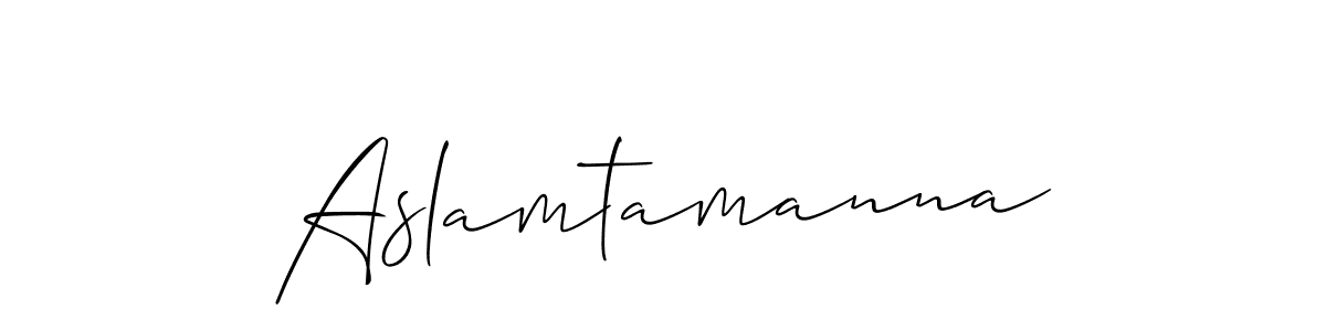 Aslamtamanna stylish signature style. Best Handwritten Sign (Allison_Script) for my name. Handwritten Signature Collection Ideas for my name Aslamtamanna. Aslamtamanna signature style 2 images and pictures png