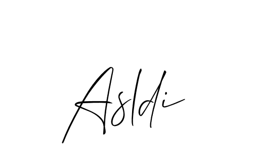 You can use this online signature creator to create a handwritten signature for the name Asldi. This is the best online autograph maker. Asldi signature style 2 images and pictures png