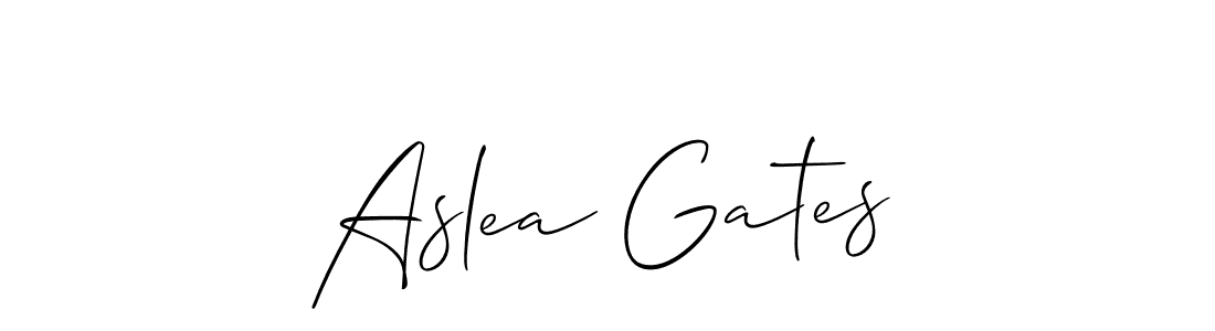 Design your own signature with our free online signature maker. With this signature software, you can create a handwritten (Allison_Script) signature for name Aslea Gates. Aslea Gates signature style 2 images and pictures png