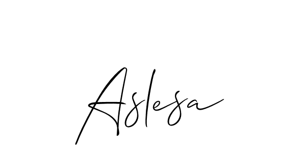 Best and Professional Signature Style for Aslesa. Allison_Script Best Signature Style Collection. Aslesa signature style 2 images and pictures png