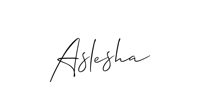 Aslesha stylish signature style. Best Handwritten Sign (Allison_Script) for my name. Handwritten Signature Collection Ideas for my name Aslesha. Aslesha signature style 2 images and pictures png