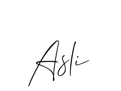 Asli stylish signature style. Best Handwritten Sign (Allison_Script) for my name. Handwritten Signature Collection Ideas for my name Asli. Asli signature style 2 images and pictures png