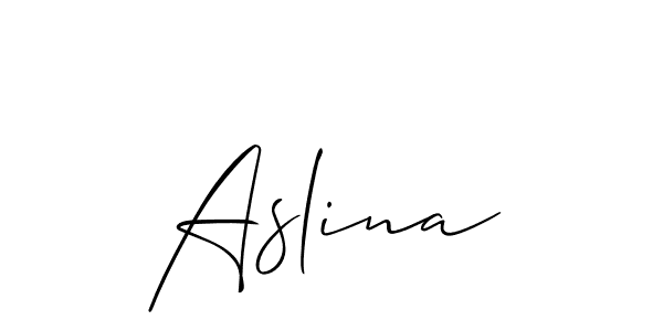 if you are searching for the best signature style for your name Aslina. so please give up your signature search. here we have designed multiple signature styles  using Allison_Script. Aslina signature style 2 images and pictures png