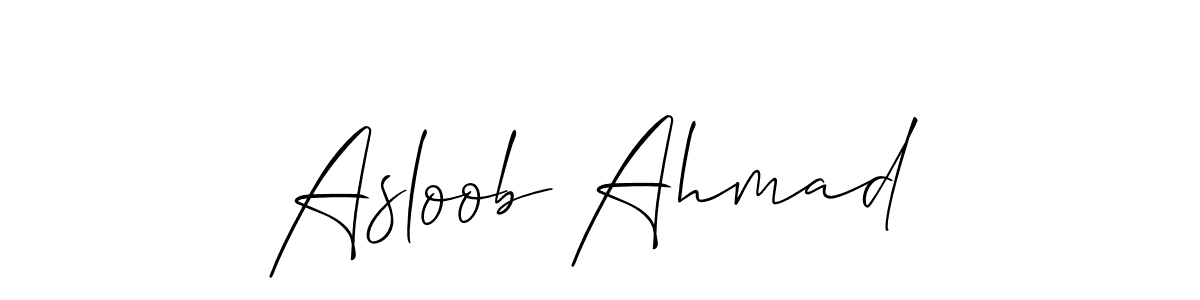 Similarly Allison_Script is the best handwritten signature design. Signature creator online .You can use it as an online autograph creator for name Asloob Ahmad. Asloob Ahmad signature style 2 images and pictures png